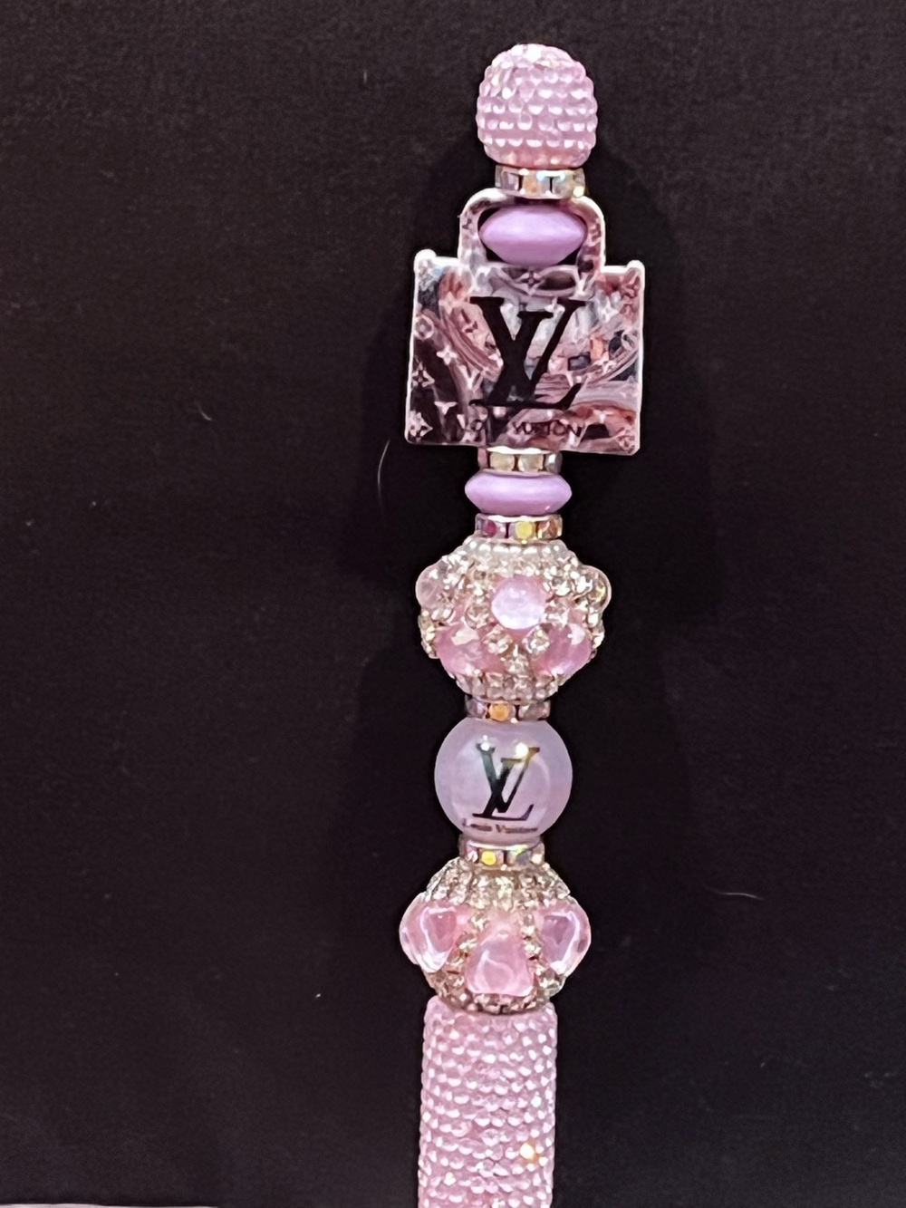 Rare Designer inspired silicone purse focal fancy beaded pen